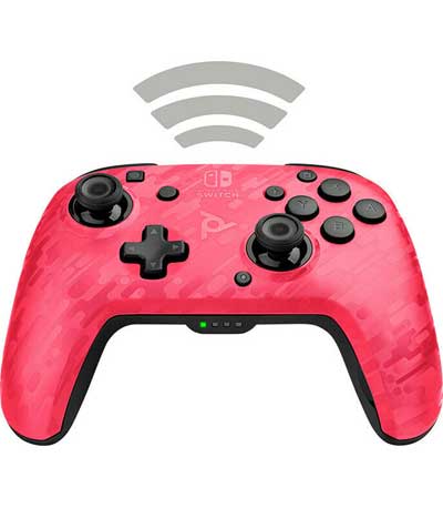 PDP Faceoff Wireless/Ασυρματο Deluxe Νintendo Switch Controller Pink Camo (500-202-EU-CMPK)