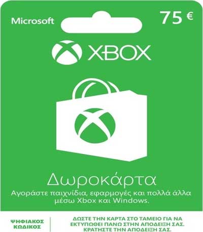 Microsoft Xbox Live 75 EURO Gift Card
