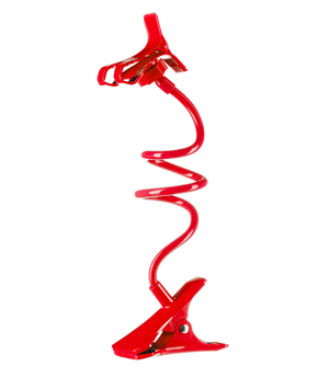 Universal Βάση σιλικόνης για Smartphone, clip holder, flexible, Red