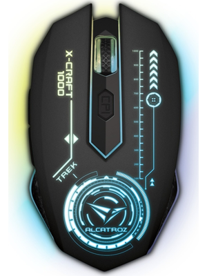 ALCATROZ XCRAFT 7COLOUR WIRELESS LITHIUM MOUSE TREK1000 + Mousepad