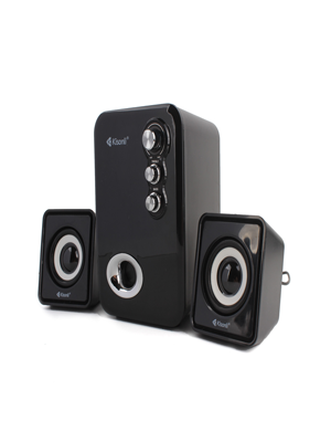 KISONLI Multimedia ηχεία U-2100, 2.1ch, 5W & 2x 3W, USB, μαύρο