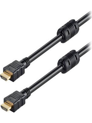 POWERTECH Καλώδιο HDMI 19pin 1.4V (Μ), 2x Ferrites, με Ethernet, 10m