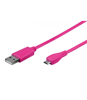 POWERTECH Καλώδιο USB 2.0 σε USB Micro, 1m, Pink
