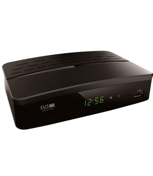 POWERTECH ψηφιακός δέκτης MPEG4, DVB-T2, SCART & HDMI, προγρ. control