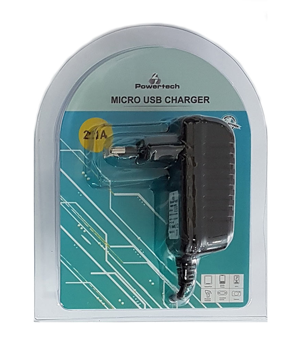 POWERTECH Φορτιστής με καλώδιο Micro USB 2.1Α