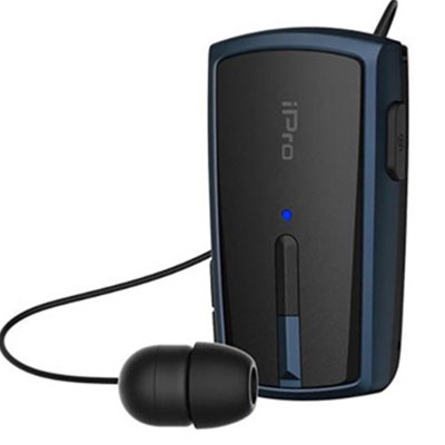 Ακουστικό Bluetooth iPro RH120 Retractable Μαύρο-Μπλε (RH120BBL)