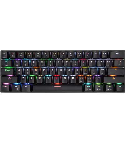 Motospeed CK62 Black Bluetooth mechanical keyboard RGB with red switch EN