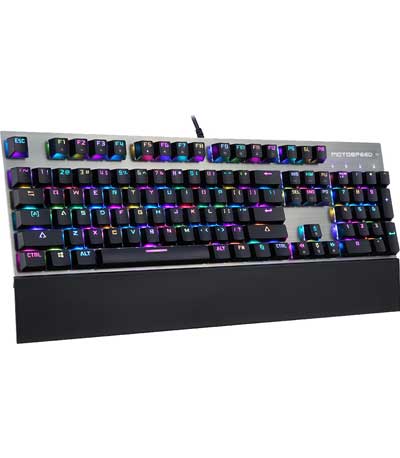 Motospeed CK108 Wired mechanical keyboard RGB with blue switch GR layout