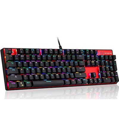Motospeed CK104 Red Wired Mechanical Keyboard RGB Red Switch US (ΕΛΛΗΝ ΑΝΤΙΠΡΩ)