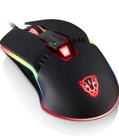 Motospeed V20 Wired Gaming Mouse PMW3360 Μαυρο (Ελληνικής Αντιπροσωπείας)