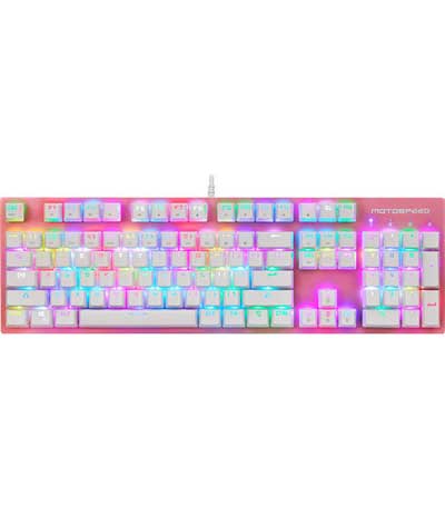 Motospeed CK89/K89 Wired mechanical keyboard RGB Pink Kaili Box White Switch GR