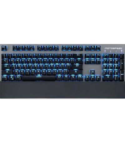 Motospeed GK89 Black Wireless Mechanical Keyboard Ice Blue Backlit Blue Switch GR Layout (Ελλην.Αντιπρ)