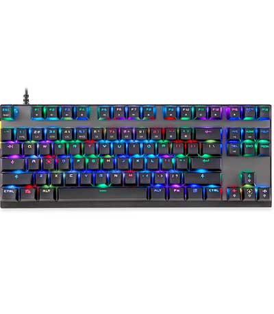 Motospeed K82 Black Wired Mechanical Keyboard RGB Red Switch GR Layout