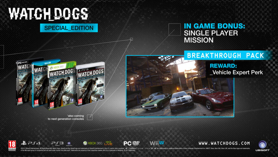Watch Dogs Exclusive Edition PS3 NEW