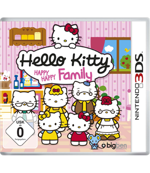 Hello Kitty Happy Happy Family + Carrying Bag Black 3DS NEW