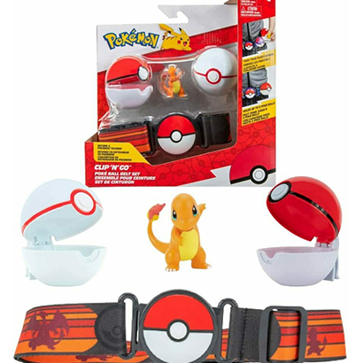 Jazwares Pokemon Clip N Go Poke Ball Belt Set Charmander για 4+ Ετών (PKW0233-JW095283-D)