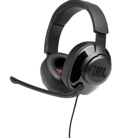 JBL Quantum 300, Over-Ear Wired Gaming Headset, Surround (Black) (με μονο 3.5 jack)