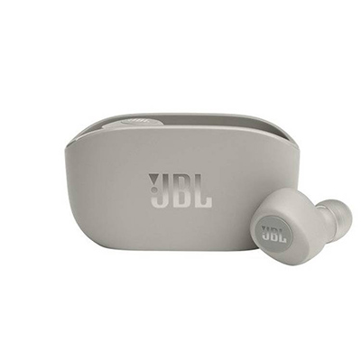 JBL Wave 100TWS True Wireless Bluetooth In-Ear Headphones with Hands-free Calls, 20-hours Playback, Lightweight & Comfort-fit Design, Pocket-friendly Silver