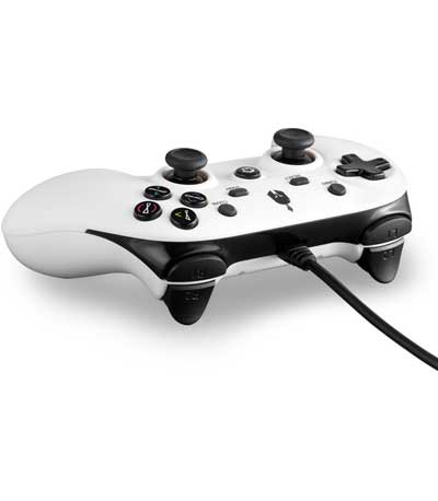 Spartan Gear Oplon Wired Controller For PS3 & PC - White