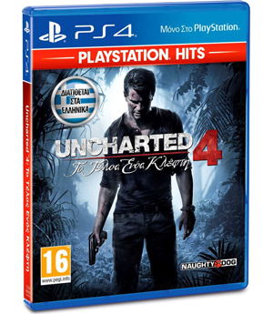 Uncharted 4: A Thief's End Standard Ed. Ελληνικοι Υποτιτλοι PS4 (Hits) NEW
