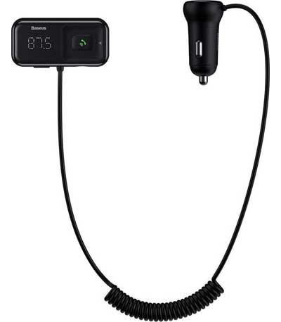 Baseus S-16 FM Transmitter Car Charger 2x USB 3.1A Φορτιστής Αυτοκινήτου μαύρο CCTM-E01