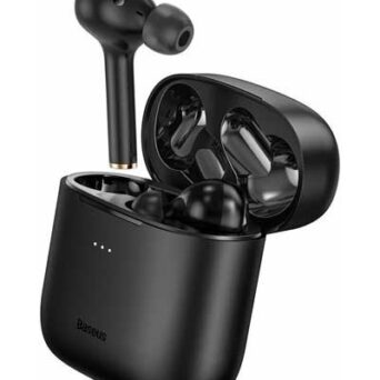 Baseus Encok W06 , TWS Earpods , Bluetooth 5.0 , Qualcomm Apt-X , Wireless Charging - Black