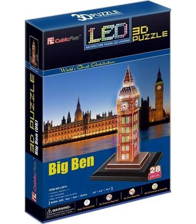 Cubic Fun 3D Παζλ 28τεμ. Led Edition Big Ben London L501h