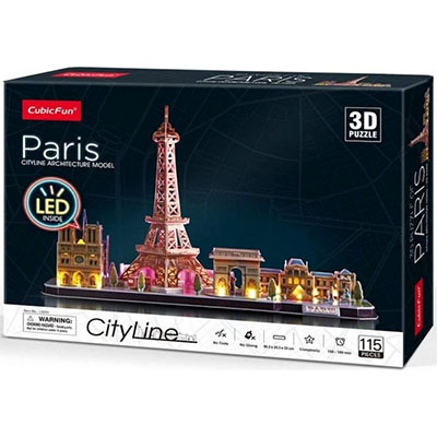 CubicFun 3D Παζλ Paris με LED 115τεμ. (L525H)