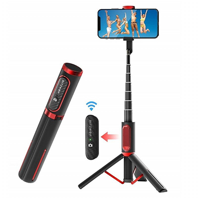 BlitzWolf BW-BS10 Selfie Stick Τρίποδο Κινητού με Bluetooth Μαύρο BW-BS10
