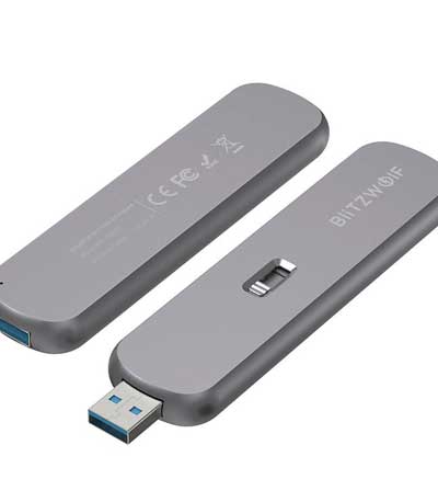 External Storage Enclosure SATA M.2 SSD BlitzWolf BW-SSDE4 B-key, 5Gbps, USB 3.1
