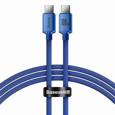 Baseus Crystal Shine cable USB-C to USB-C, 100W, 1.2m (blue)