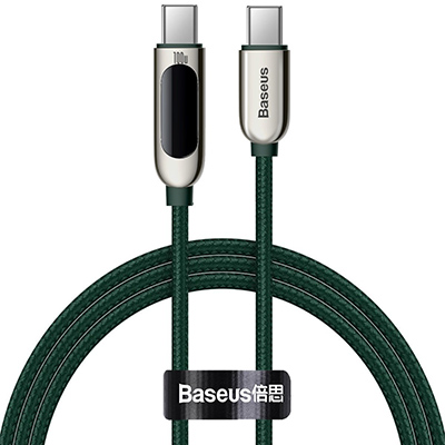 Baseus Display Cable USB-C to USB-C 100W 1m (green) CATSK-B06