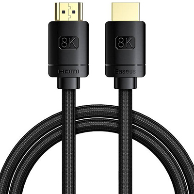 Baseus High Definition Series HDMI 2.1 cable, 8K 60Hz, 3D, HDR, 48Gbps, 1m (black)