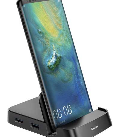 Baseus Mate USB Type-C Hub Desktop Docking Station Stand for Mobile Phone