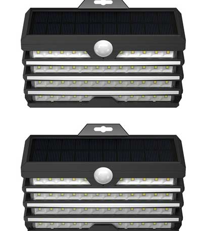Baseus External solar LED lamp with motion detector - 2pcs (black) (DGNEN-D01)