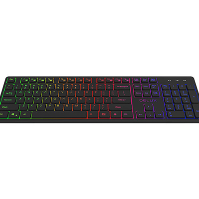 Delux SK800GL 2.4G Silent RGB Wireless Ασυρματο Slim Keyboard
