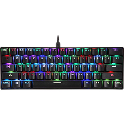 Motospeed CK61 Μηχανικό Πληκτρολόγιο 60% Blue Switches και RGB (US)