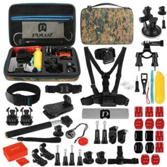 Puluz 53 σε 1 Αξεσουάρ Ultimate Combo Kits για αθλητικές κάμερες PKT27