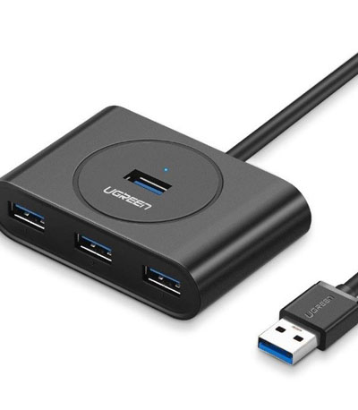 Ugreen USB 3.0 Hub 4 Θυρών με σύνδεση USB-A (20290)