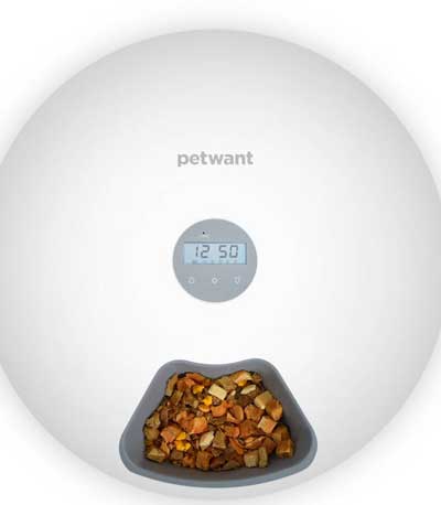 PetWant F6  Έξυπνη Αυτόματη Ταίστρα 6 Θαλάμων , 180ml Ανά Θάλαμο - White