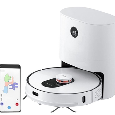 Xiaomi Roidmi EVE Plus Σκούπα Ρομπότ για Σκούπισμα & Σφουγγάρισμα με Χαρτογράφηση Wi-Fi Λευκή