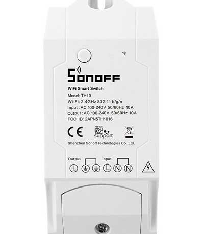 Sonoff Έξυπνος Διακόπτης Θερμοκρασίας και Υγρασίας TH10 Monitoring Wi-Fi Switch 10A (IM160712001)