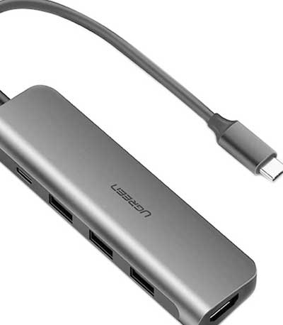 UGREEN 5in1 USB-C to HDMI 4K Adapter, 3x USB 3.0, Type-C