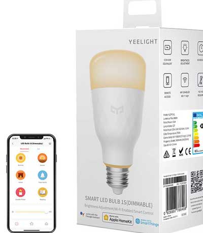 Yeelight Smart Λάμπα LED για Ντουί E27 Θερμό Λευκό 800lm Dimmable