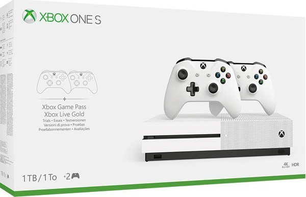 Microsoft Xbox One S 1TB + Xbox Wireless Controller White