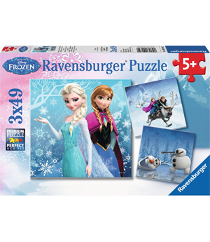 Ravensburger Παζλ - Disney Ψυχρα & Αναποδα Χειμερινες Περιπετειες (3x49 κομμ.) - 09264