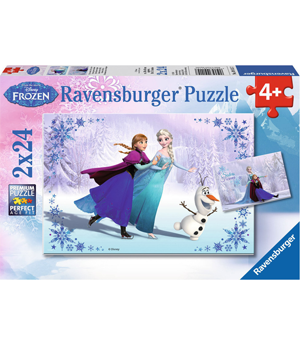 Ravensburger Παζλ - Disney Ψυχρα & Αναποδα Αδελφες για Παντα (2x24 κομμ.) - 09115