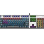 AULA μηχανικό πληκτρολόγιο F2066-II, RGB, 104 πλήκτρα, ασημί Green Switch US