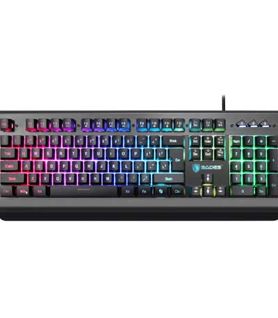 SADES gaming πληκτρολόγιο Neo Whistle SA-KB105, RGB, αθόρυβο, μαύρο (US)