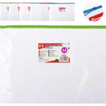 MP διάφανος φάκελος με zip PC035, Α4 21 x 29.7cm, διάφορα χρώματα